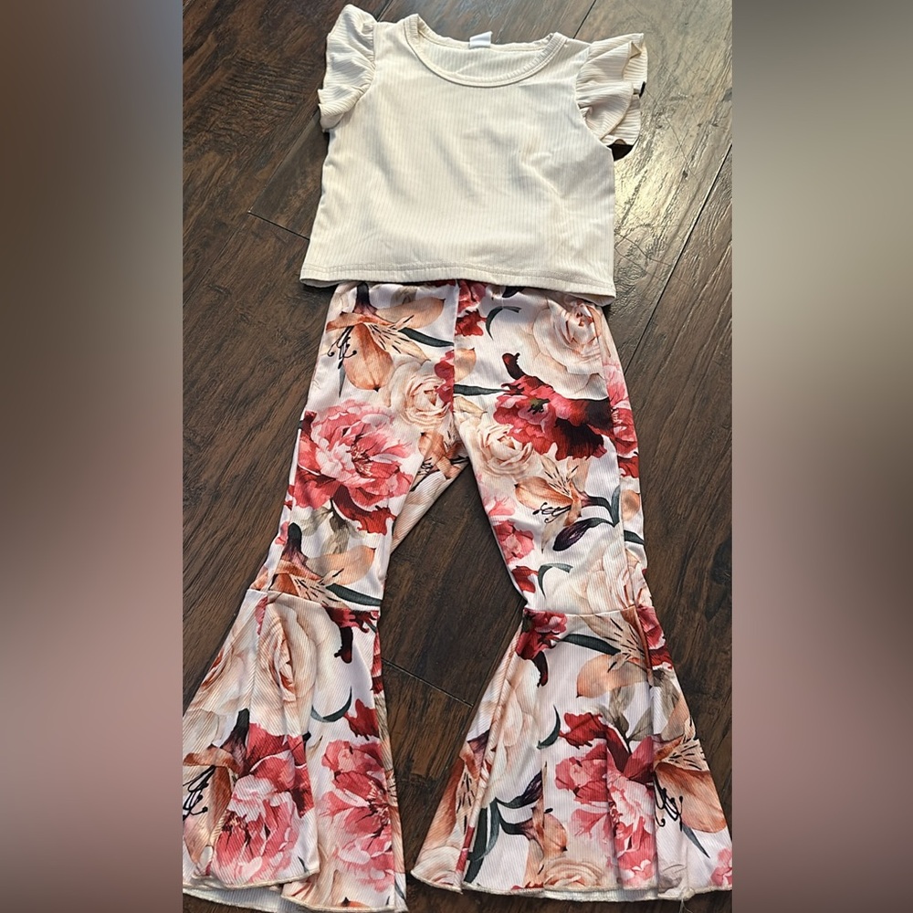 Girls spring bell bottom  outfit